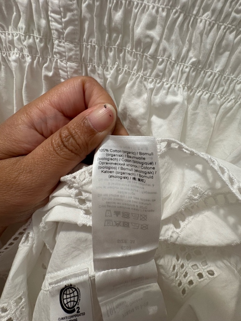 GANNI Broderie Anglaise‎ Midi Dress Size 38/ US Size 6 - Picture 4 of 6